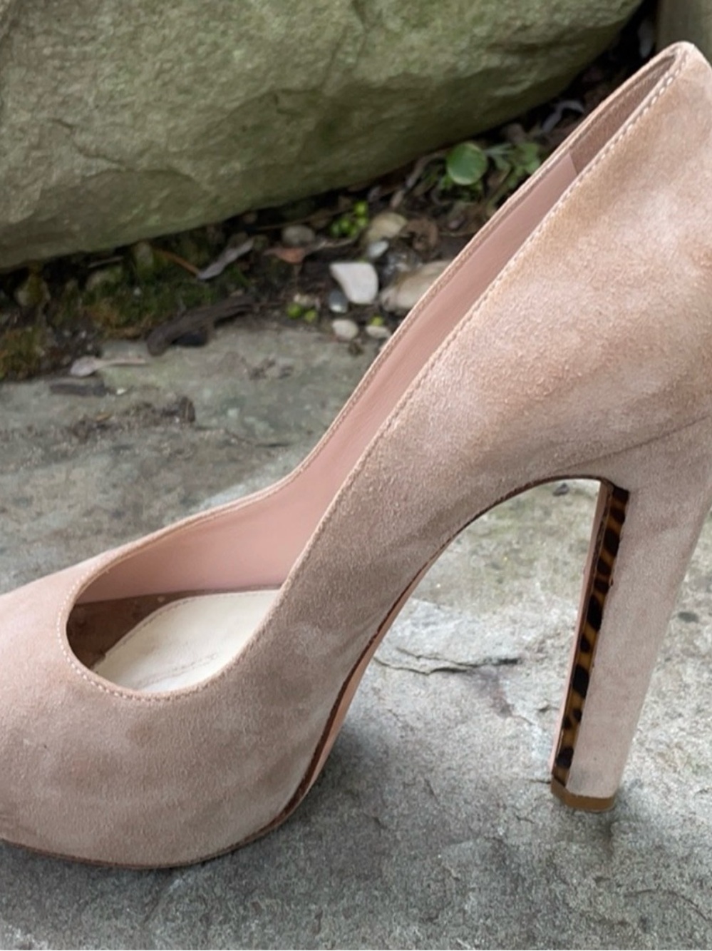WOMENS HERVE LEGER PEEP TOE SUEDE PUMPS HEELS - 9